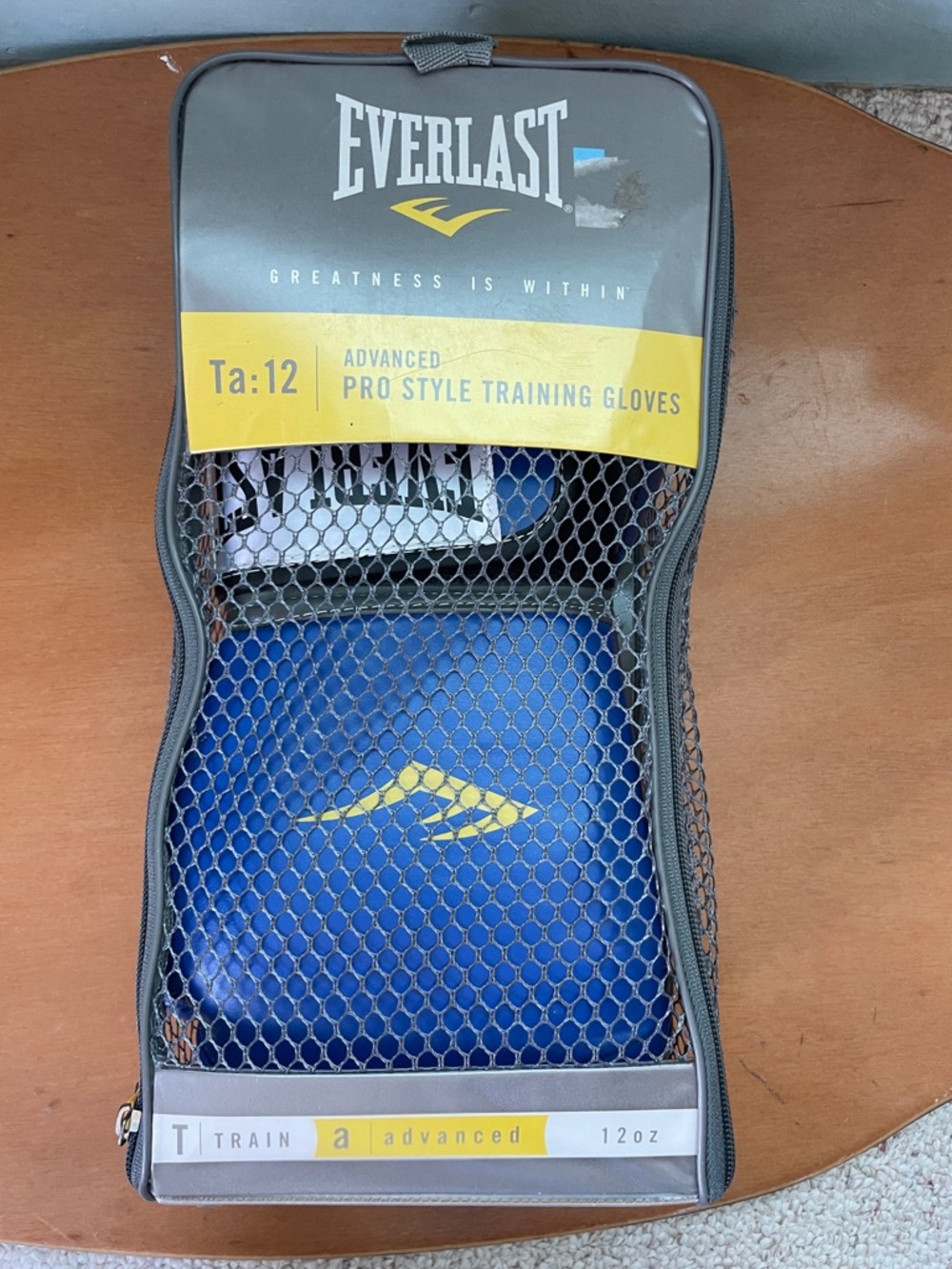 Everlast Advanced Pro Style Training Gloves - Blue/Yellow - 12oz